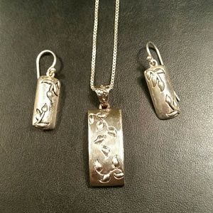 Sterling Silver Necklace & Earring Set